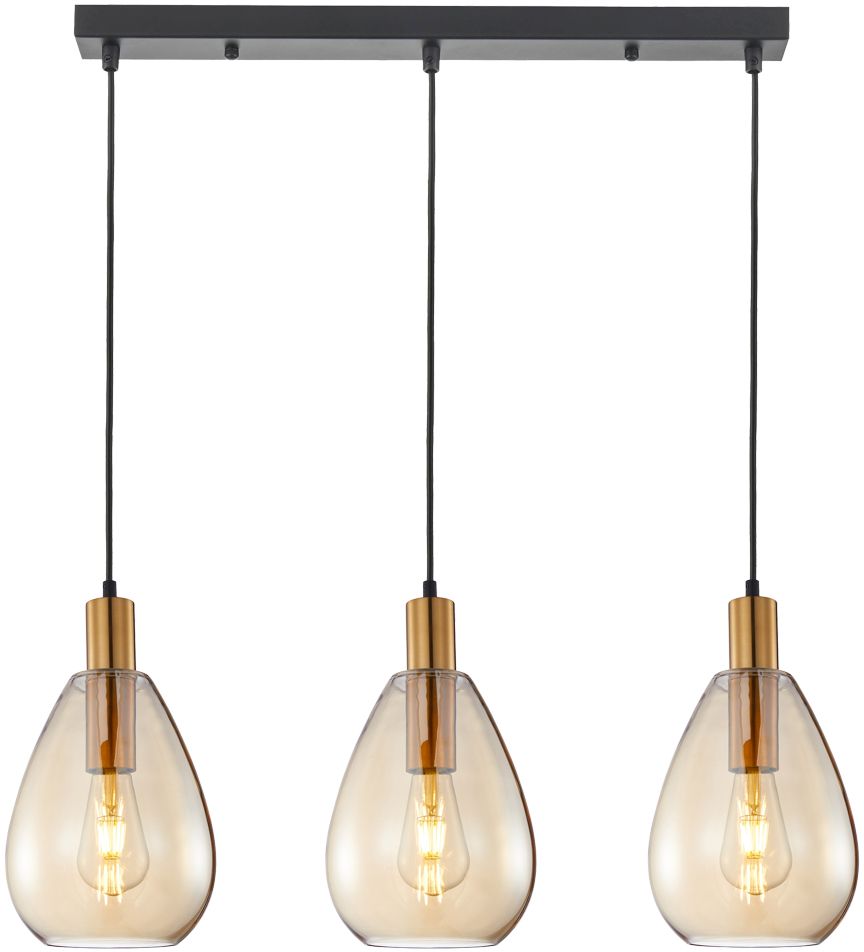 Darmowa Dostawa - Lampa wisząca 3x40 W mosiądz Italux Zulo PND278123BROAMB