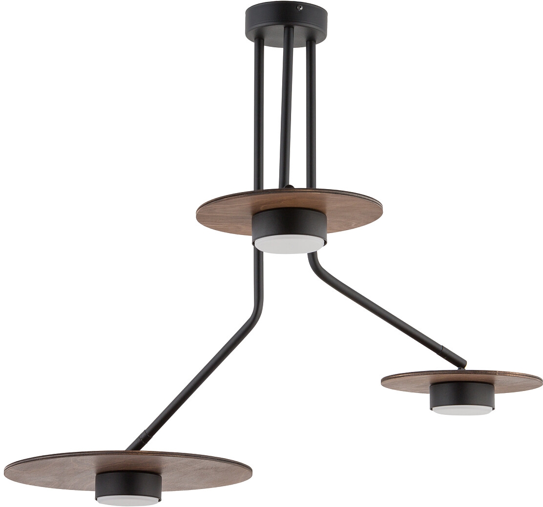 Darmowa Dostawa - Lampa wisząca 3x12 W czarna-drewno Nowodvorski Lighting Disk 7644