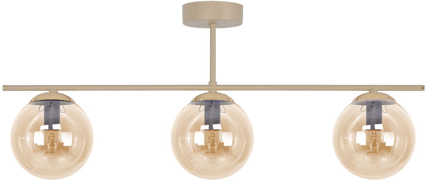 Darmowa Dostawa - Lampa podsufitowa 3x10 W bursztynowa-beżowa Kaja Felix K5782