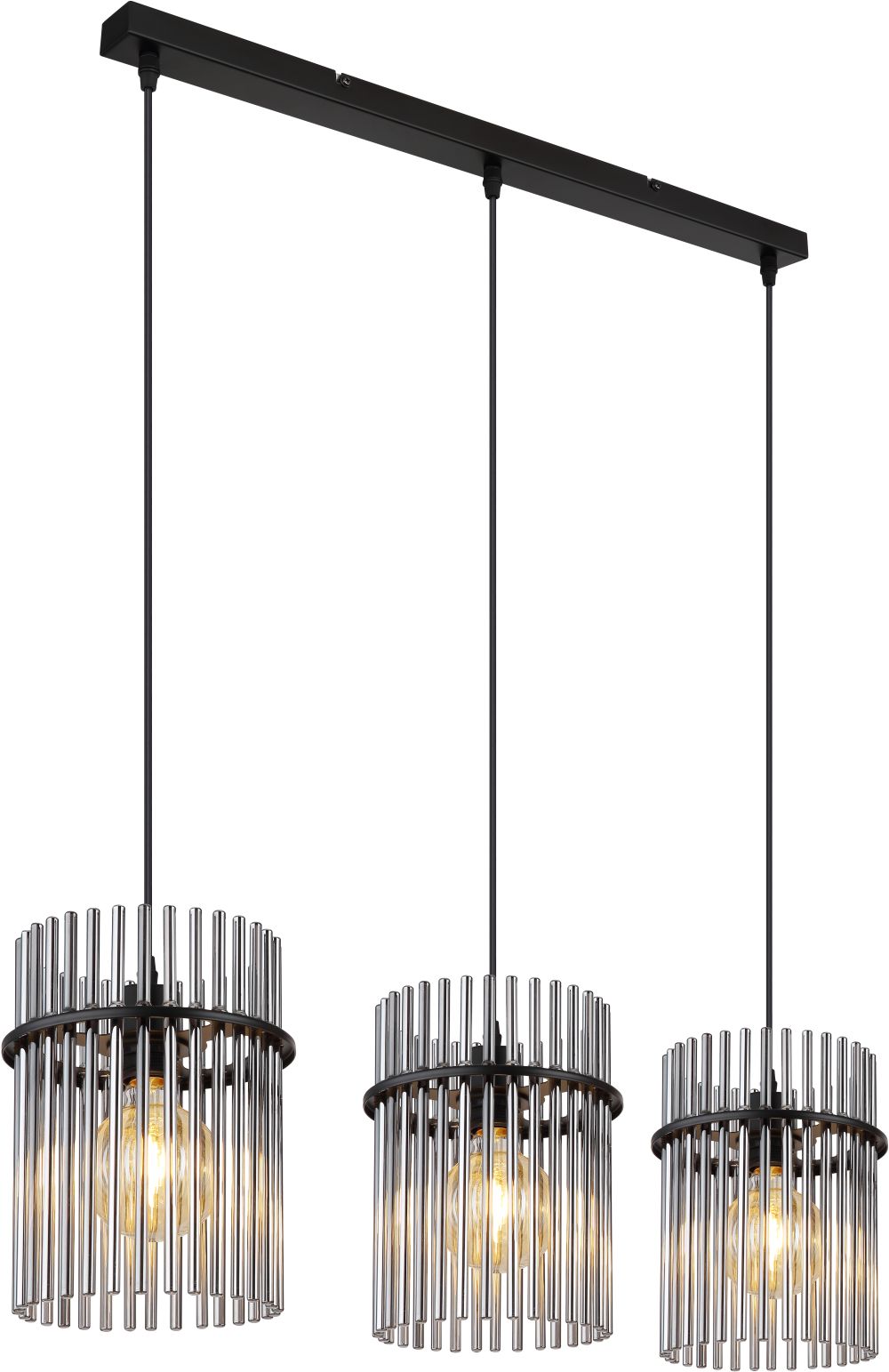 Darmowa Dostawa - Lampa wisząca 3x60 W czarny Globo Lighting Gorley 156983H