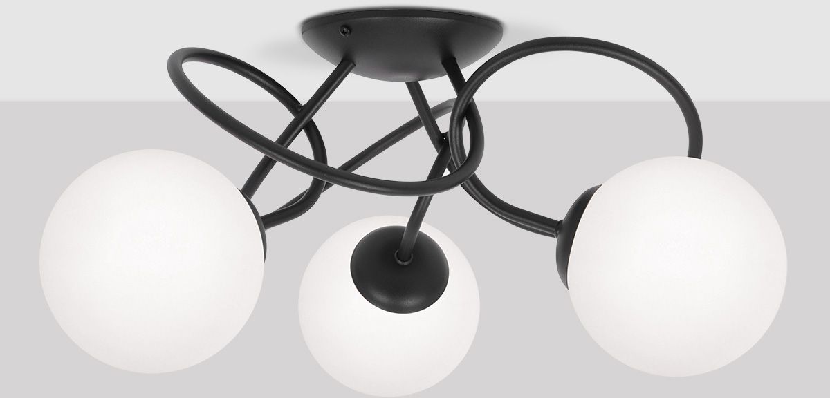 Darmowa Dostawa - Lampa podsufitowa 3x40 W czarna Kaja Nela K5350