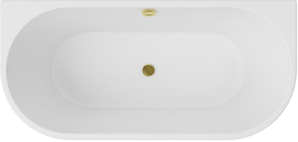 Darmowa Dostawa - Wanna przyścienna 160x80 cm owalna biała Besco Vica New #WAS160VNCZ