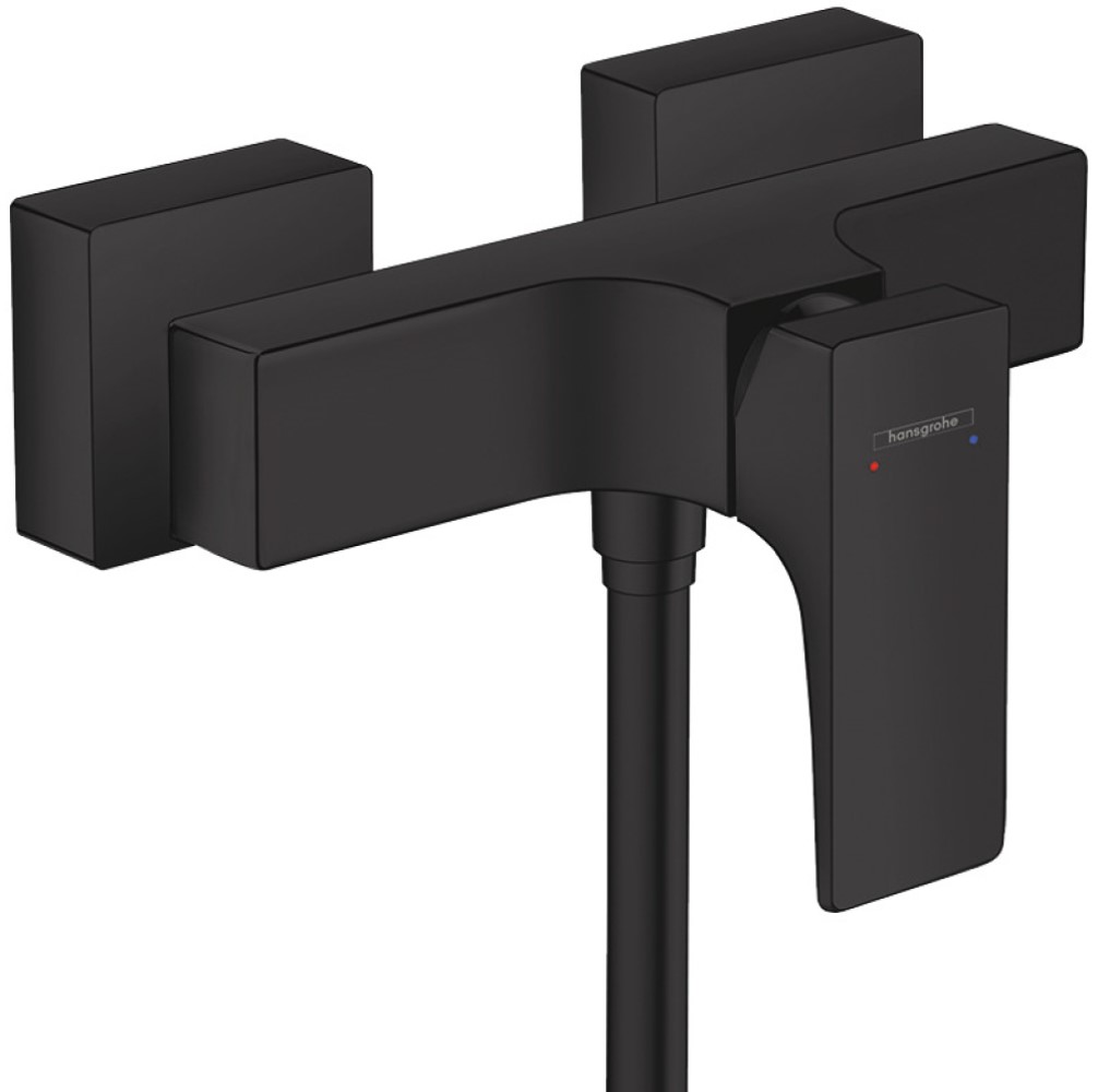 Darmowa Dostawa - Bateria prysznicowa ścienna czarna Hansgrohe Metropol 32560670