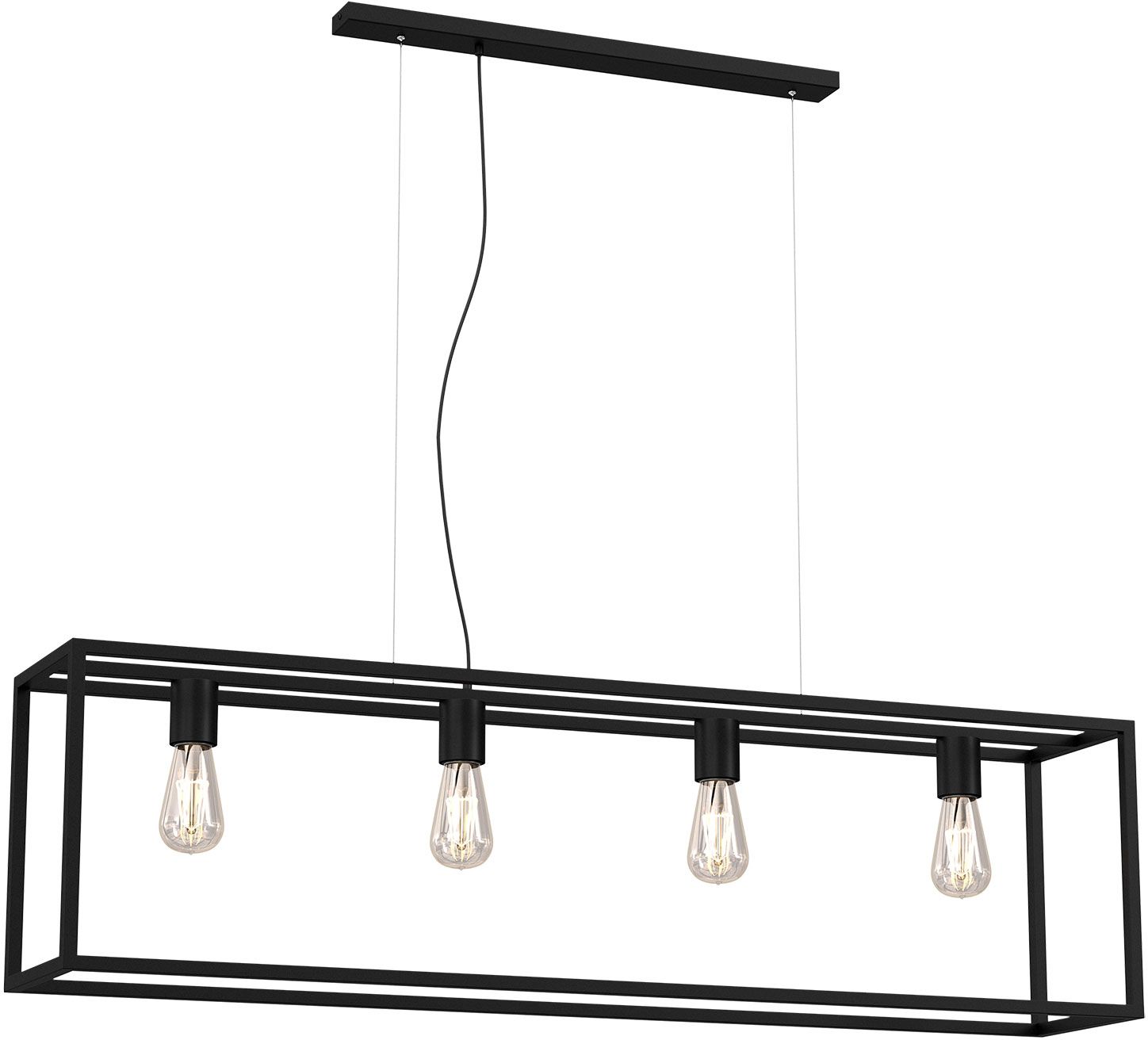 Darmowa Dostawa - Lampa wisząca 4x60 W czarny Luminex Frame 6695