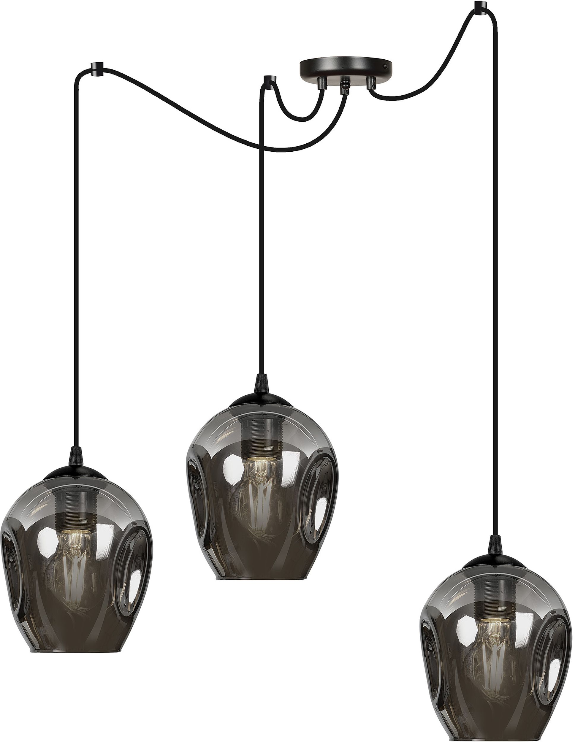 Darmowa Dostawa - Lampa wisząca 3x15 W czarna-grafitowa Emibig Level 7573