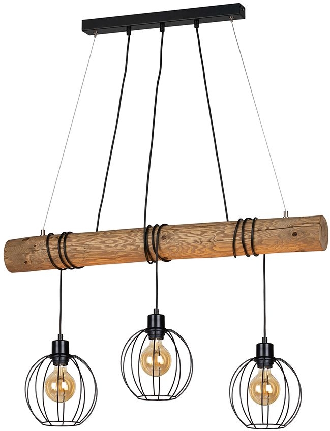 Darmowa Dostawa - Lampa wisząca 3x60 W czarna Spot-Light Trabo Beris 683066304