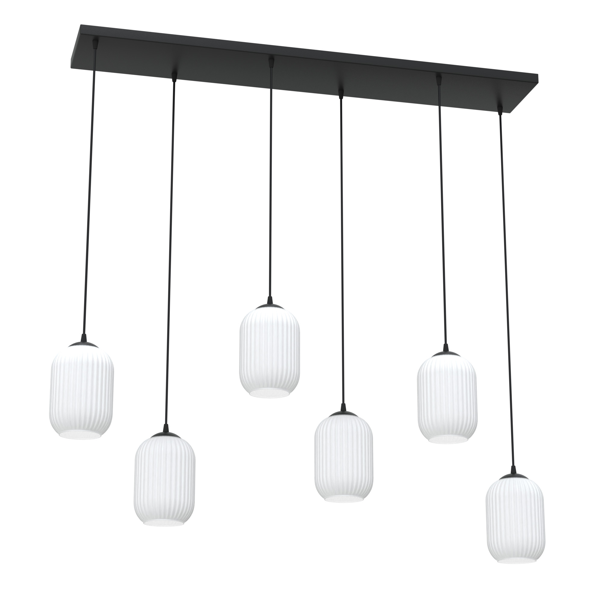 Darmowa Dostawa - Lampa wisząca 6x15 W biała-czarna Emibig Verdi 14356