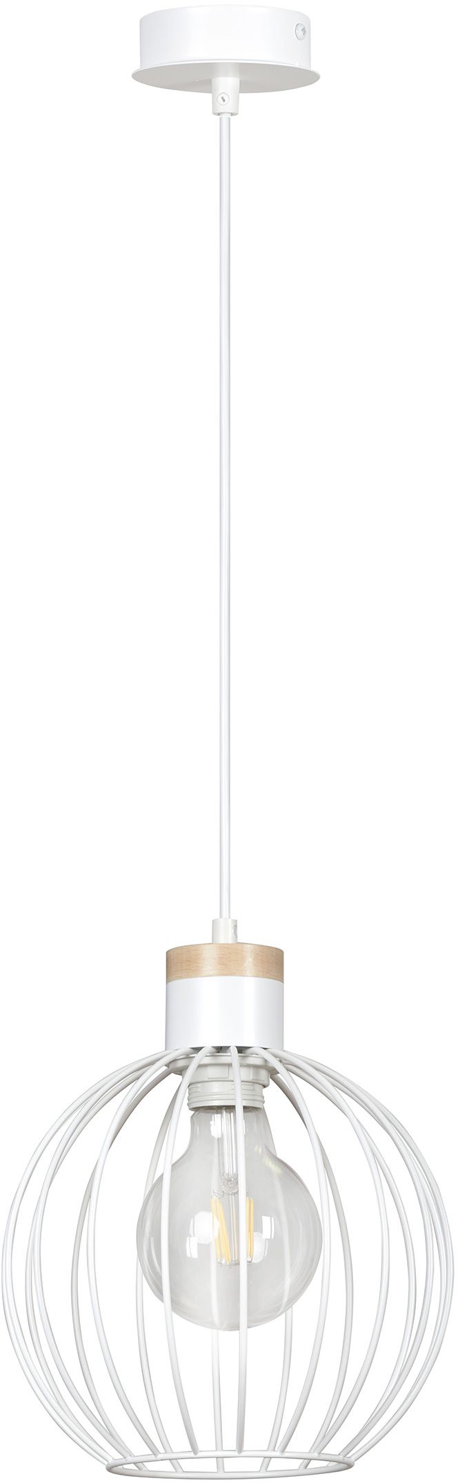 Darmowa Dostawa - Lampa wisząca 1x15 W biała Emibig Barbado 7551