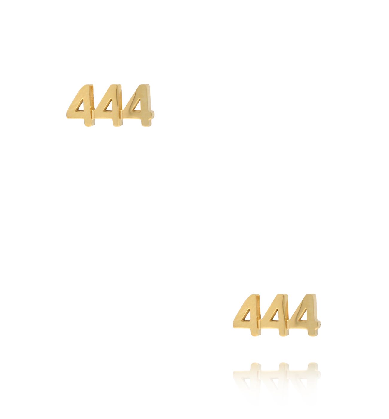 Kolczyki z anielską liczbą 444 złote KSA2321