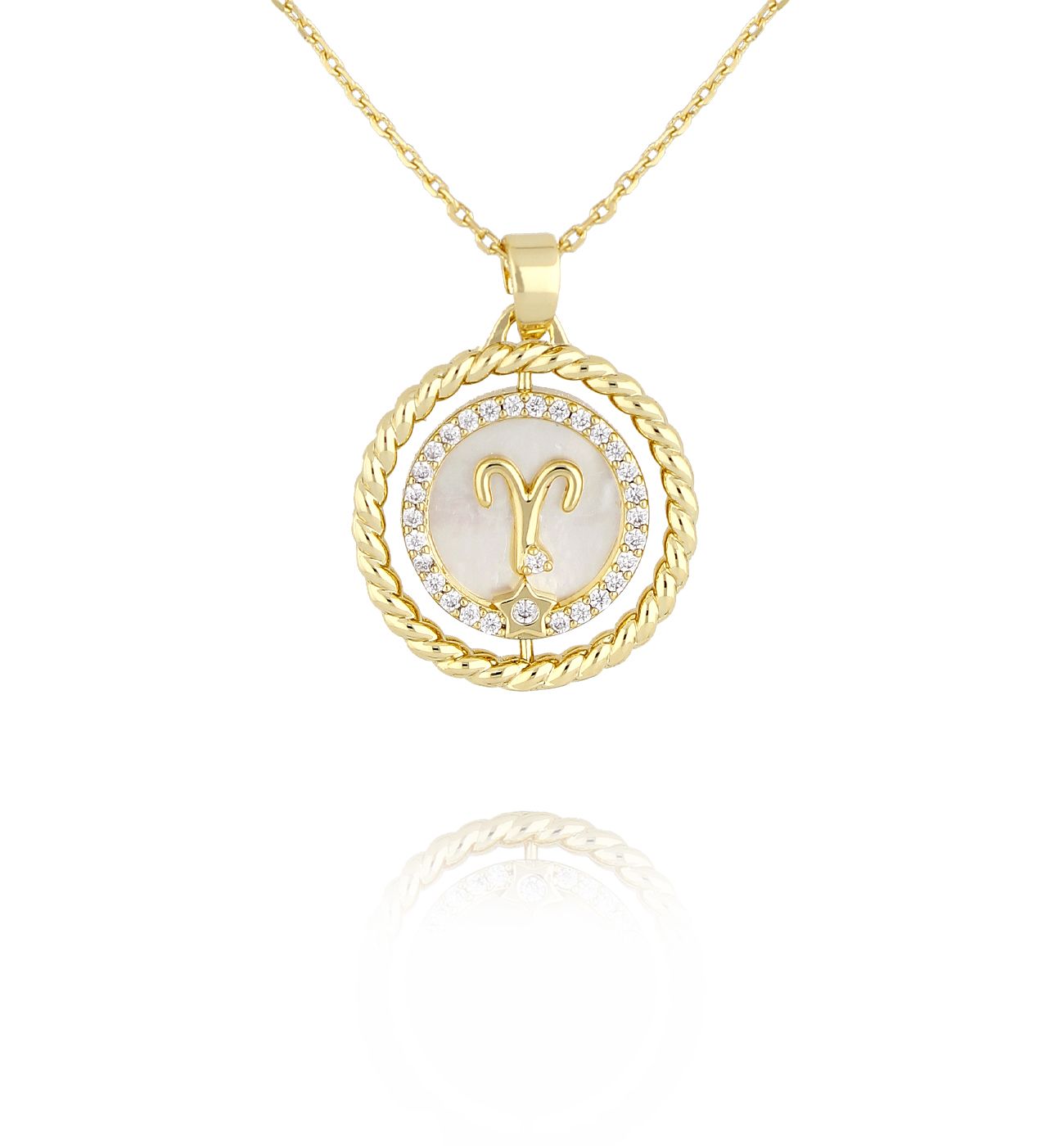 Naszyjnik znak zodiaku Baran NLU0032 - By Dziubeka
