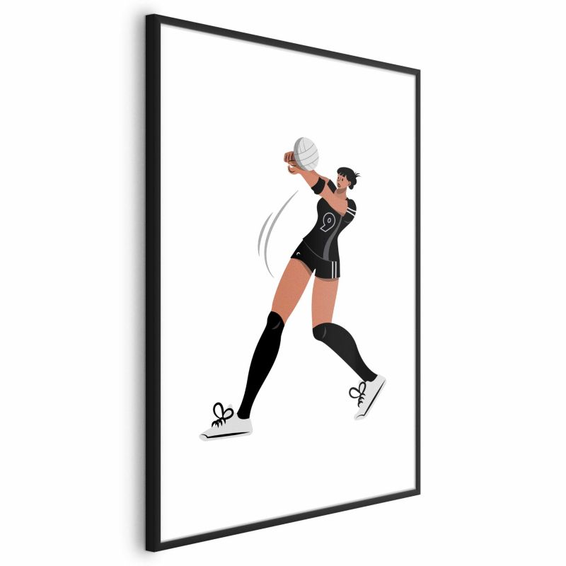 Plakat Artgeist Siatkarka 60x90 cm z ramą czarną 1 szt