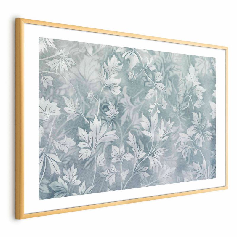 Plakat Artgeist Przetarte wzory roślinne 30x21 cm z ramą złotą 1 szt