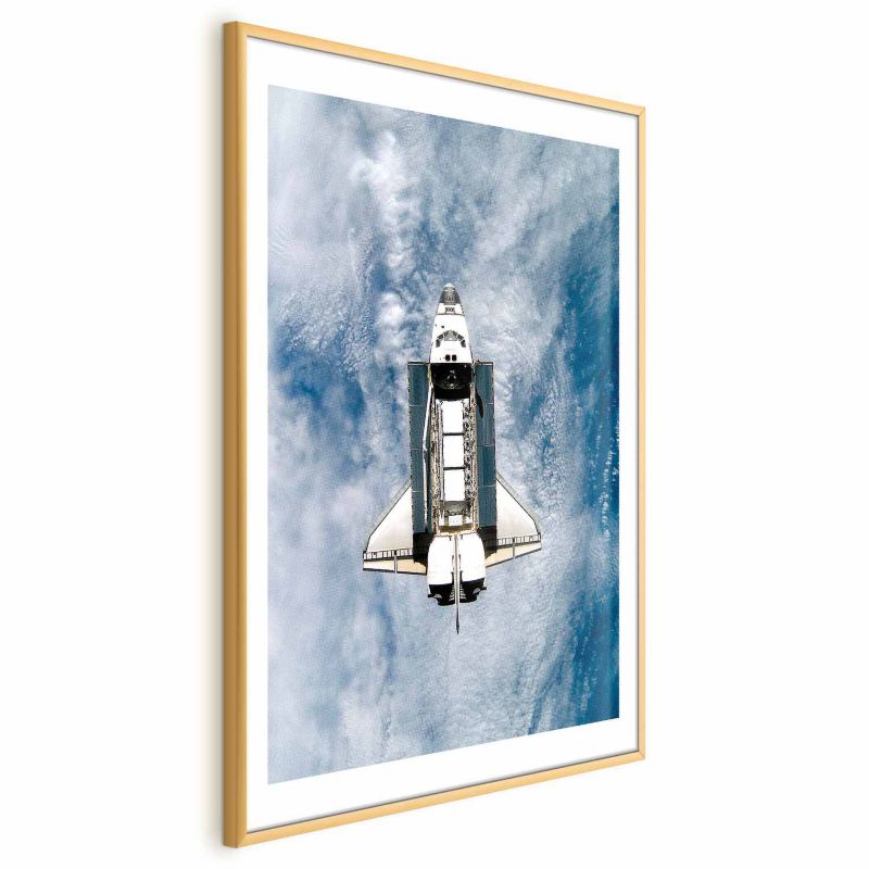 Plakat Artgeist Wahadłowiec kosmiczny 21x30 cm z ramą złotą 1 szt
