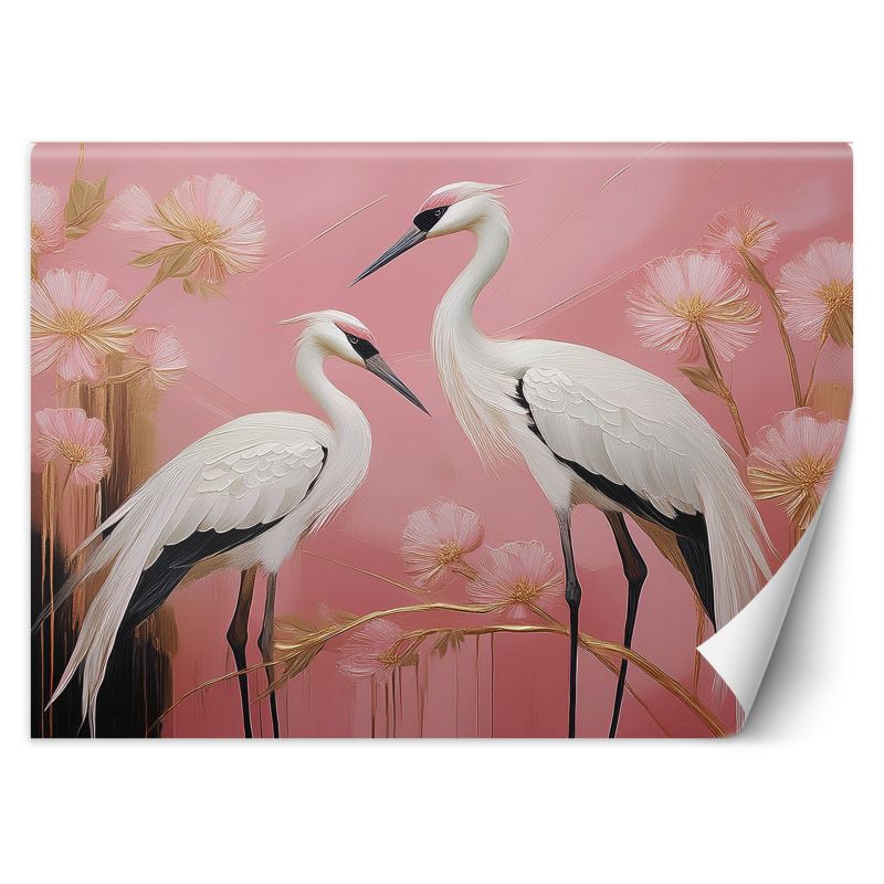 Fototapeta Feeby Ptaki Żurawie Różowy 350x245 1 szt