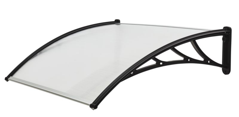 Zadaszenie PCV Geom 120 x 90 cm bezbarwne-szare