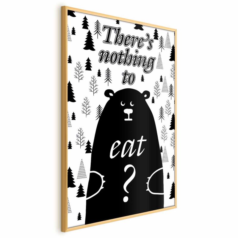 Plakat Artgeist Nothing to eat 29,7x42 cm z ramą złotą 1 szt