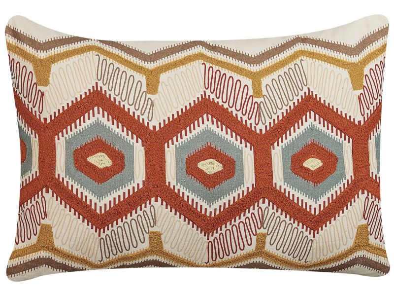 Poduszka dekoracyjna Wzór geometryczny Majra Boucle 40 x 60 cm Kolorowy 1 szt.
