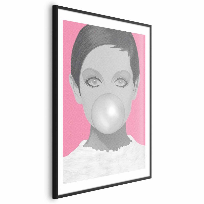 Plakat Artgeist Guma balonowa 29,7x42 cm z ramą czarną 1 szt