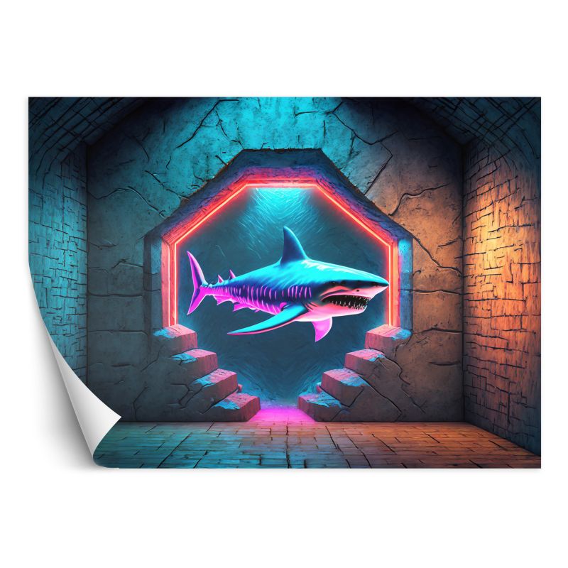 Fototapeta Feeby Rekin Zwierzęta Neon 150x105 1 szt