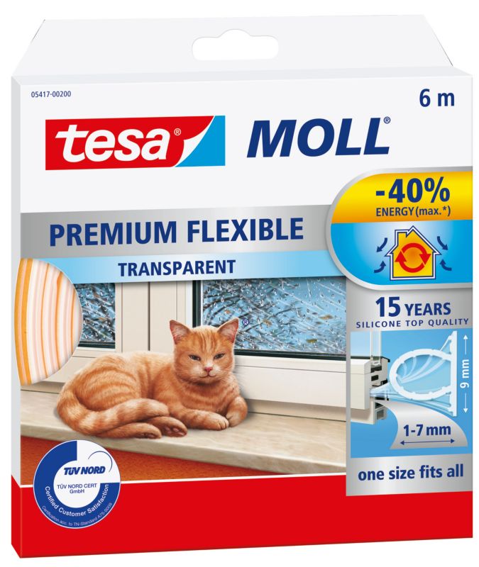 Uszczelka silikonowaTesa 6 m bezbarwna
