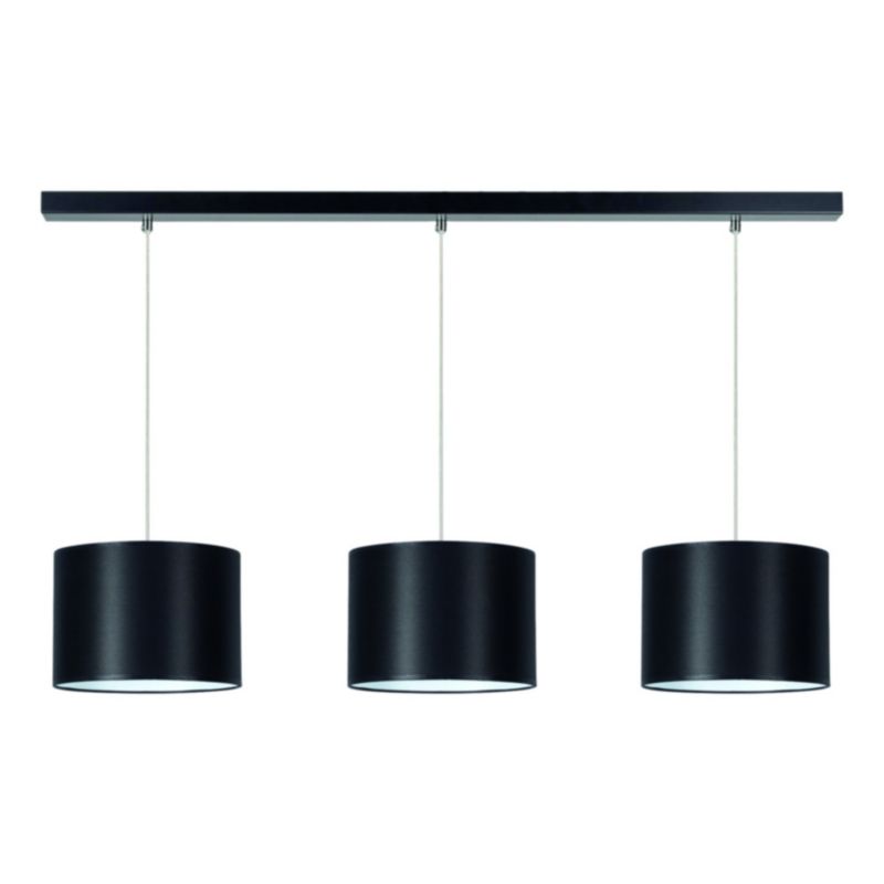Lampa Wisząca SPOT Light 3xE27 Max.40W Elegancka Czerń w Połączeniu z Czarnymi Abażurami, Polski Producent, 1 szt.