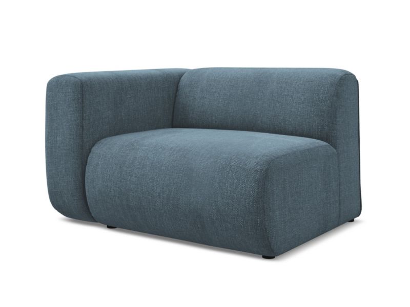 Moduł z podłokietnikiem lewy Makamii Ekahi z tkaniny szenilowej 114x89 cm jeans 1 szt.