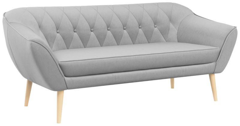 Sofa MKS Meble PIRS 3 szary welwet 1szt.