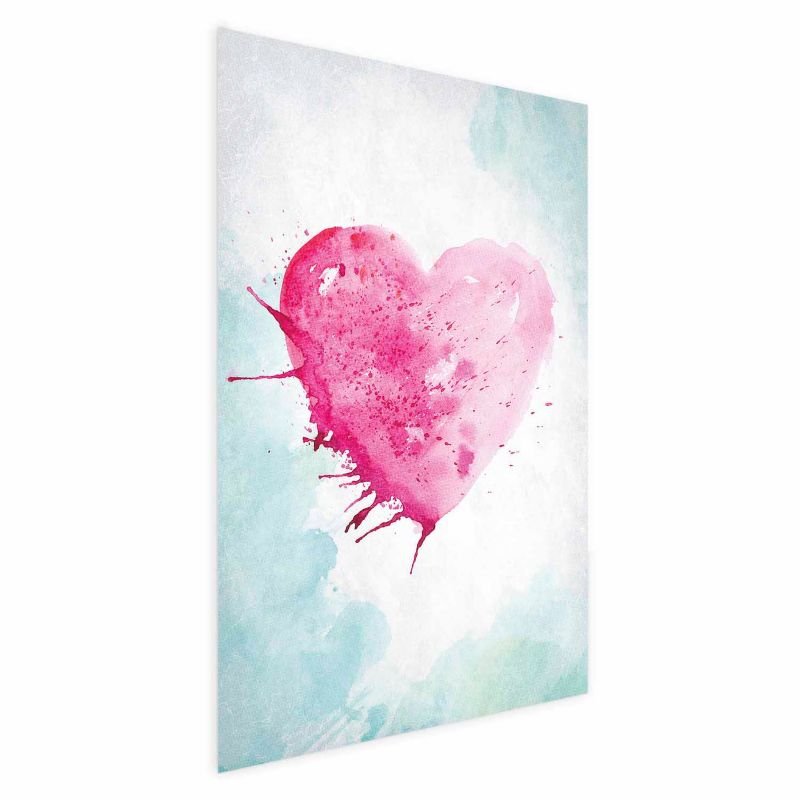 Plakat Artgeist Akwarelowe serce 40x60 cm bez ramy 1 szt