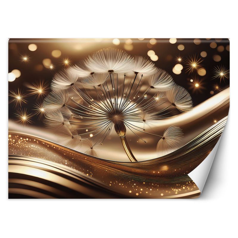 Fototapeta Feeby Złoty glamour, zegar z mniszka lekarskiego 350x245 1 szt