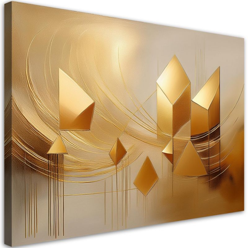 Obraz do salonu Feeby Złota Abstrakcja Glamour 60x40 cm 1szt