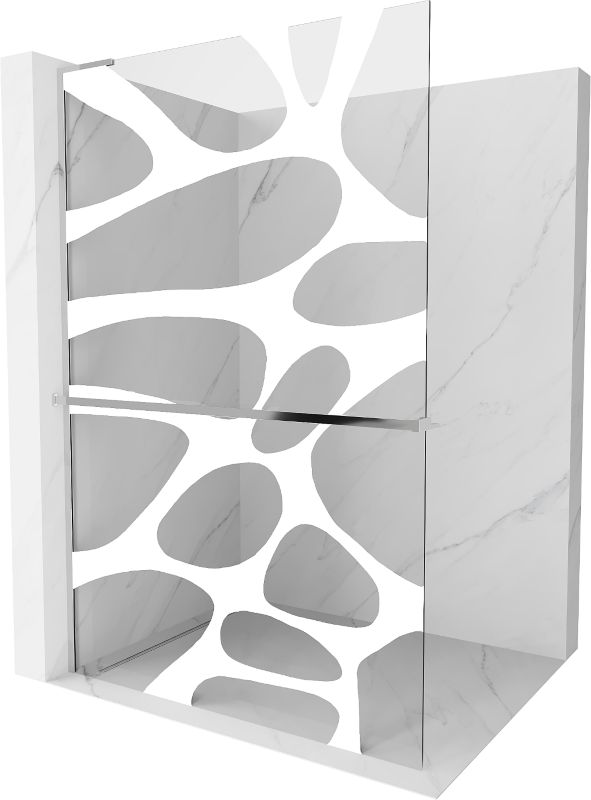 Ścianka prysznicowa Mexen Kioto+ L biały wzór 70x200 cm 800-070-123-01-97 1 szt.