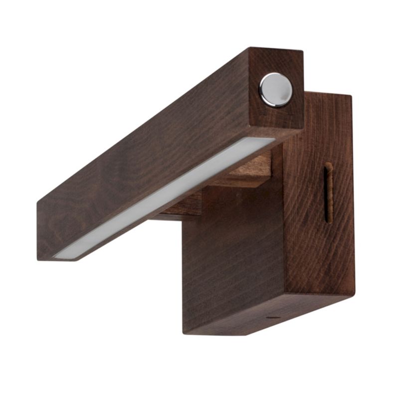 Drewniany Kinkiet SPOT Light 1xLED 5.3W Drewno Bukowe Orzechowe FSC, Ściemniacz Dotykowy, Polski Producent, 1 szt.