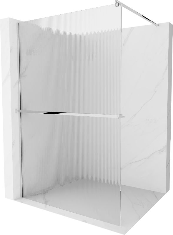 Ścianka prysznicowa Mexen Kioto+ chrom prążki 80x200 cm 800-080-121-01-09 1 szt.