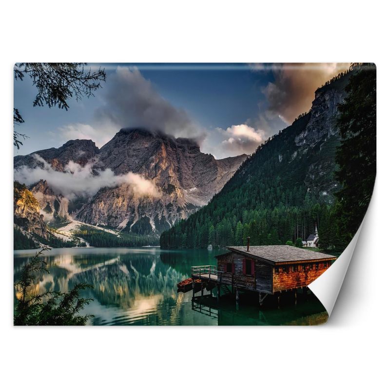 Fototapeta Feeby Domek nad górskim jeziorem 200x140 1 szt