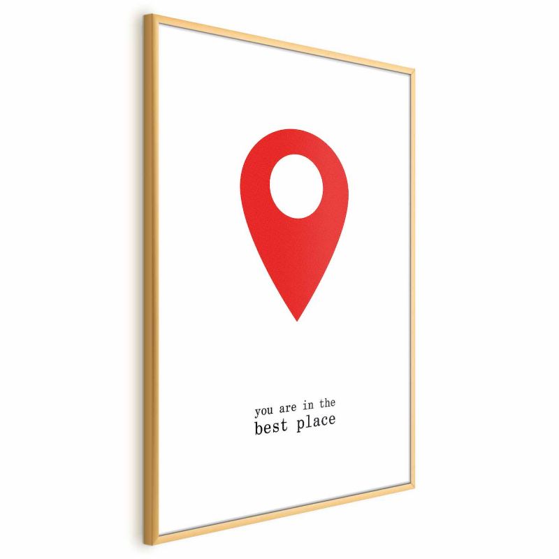 Plakat Artgeist The best place 21x30 cm z ramą złotą 1 szt