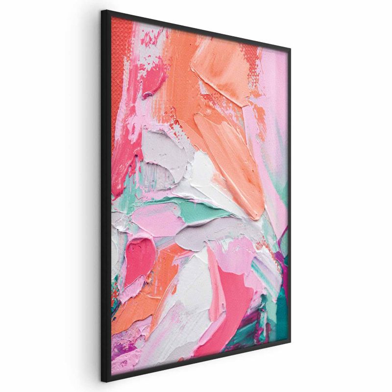 Plakat Artgeist Różowa Paleta 60x90 cm z ramą czarną 1 szt