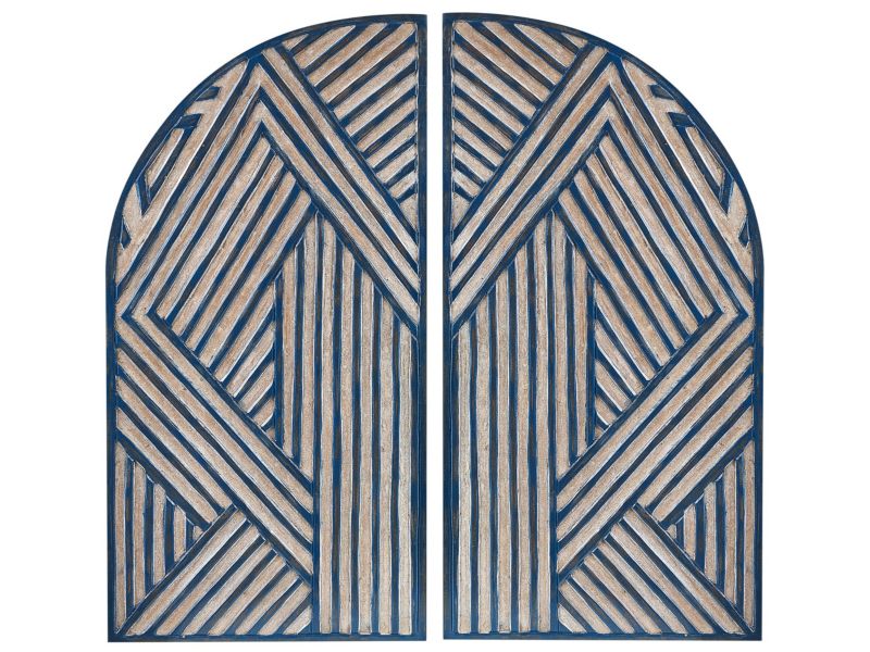 Zestaw 2 dekoracji wiszących Ogan 80 cm Czarny 1 par.