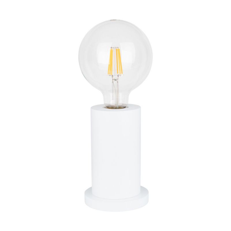 Drewniana Lampa Stołowa SPOT Light 1xE27 Max.25W Drewno Bukowe Białe FSC, Polski Producent, 1 szt.