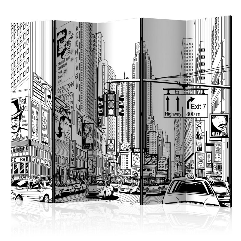 Parawan jednostronny Artgeist Miasta 225x172 cm Miasta 1 szt