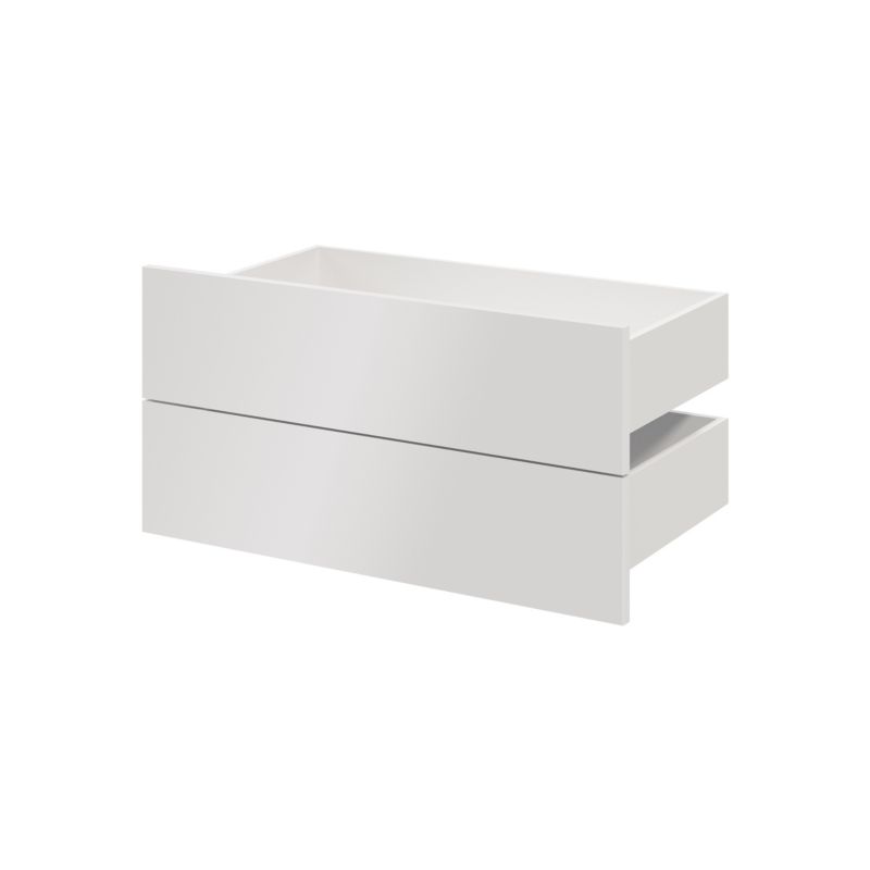 Szuflada zewnętrzna do korpusu 45 x 75 cm GoodHome Atomia biała połysk 2 szt.