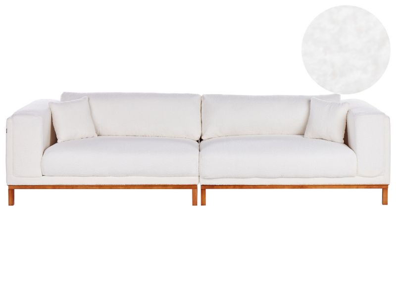 Sofa 4-osobowa boucle złamana biel Veng 1 szt.