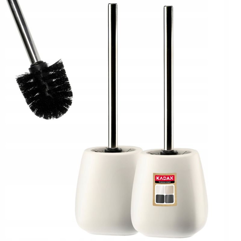 Szczotka Wc KADAX 2x Do Toalety Ceramiczna Biała 2 szt.