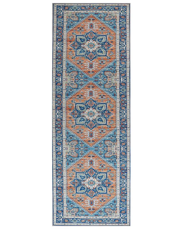 Dywan 70 x 200 cm niebiesko-pomarańczowy Ritapuram 1 szt.
