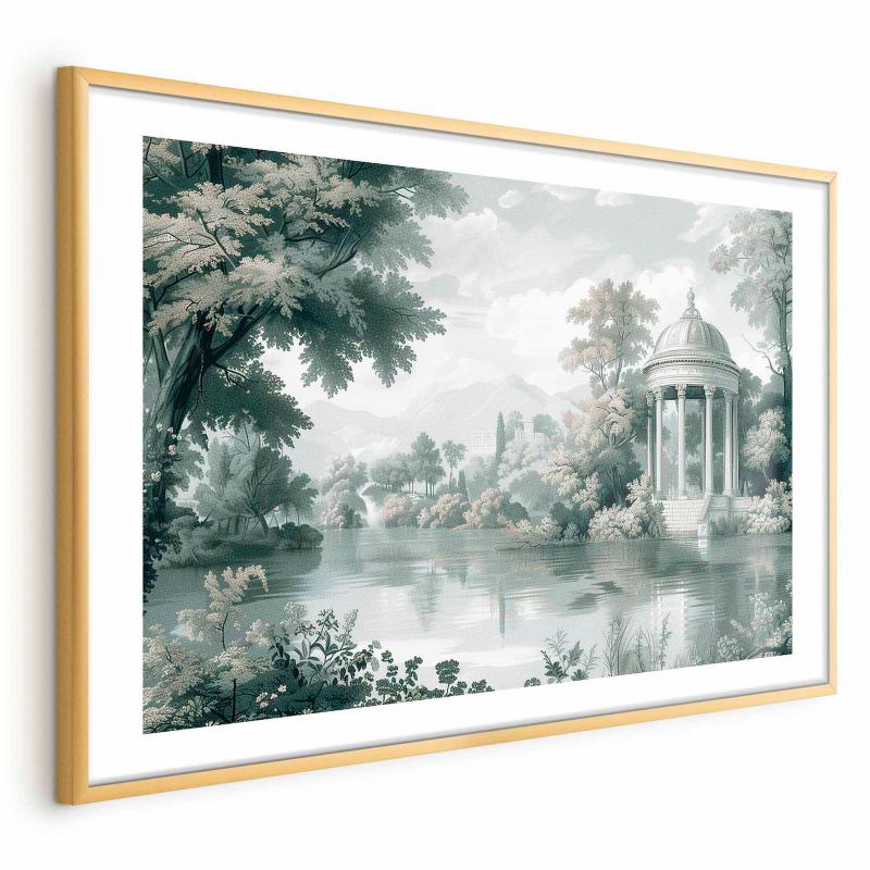 Plakat Artgeist Pejzaż retro 42x29,7 cm z ramą złotą 1 szt