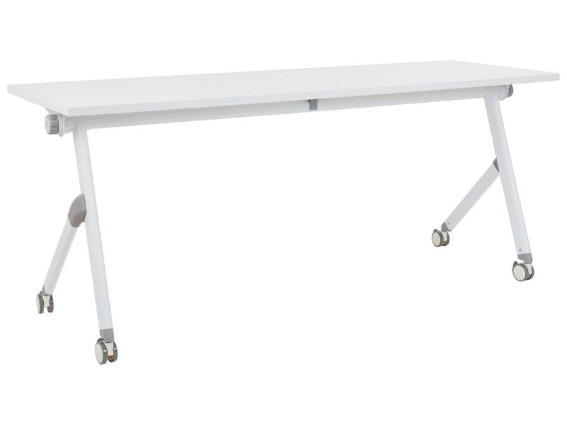 Składane biurko Z kółkami Biały Bendi 180 x 60 cm 1 szt.