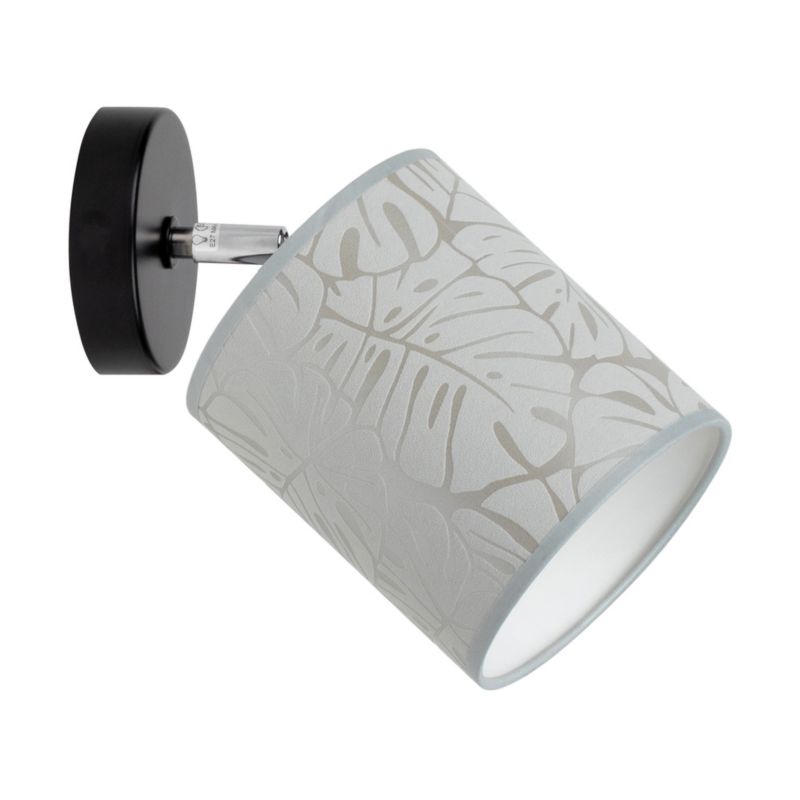 Kinkiet SPOT Light 1xE27 Max.25W Klasyczne Połączenie Czerni z Beżowym Abażurem, Polski Producent, 1 szt.