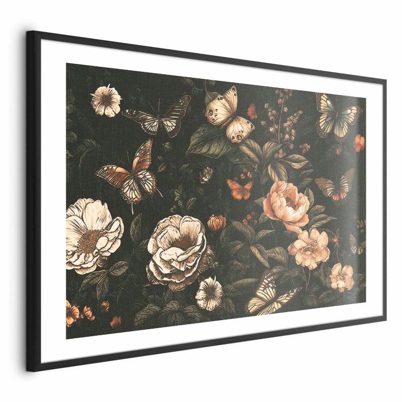 Plakat Artgeist Rustykalny ogród 60x40 cm z ramą czarną 1 szt