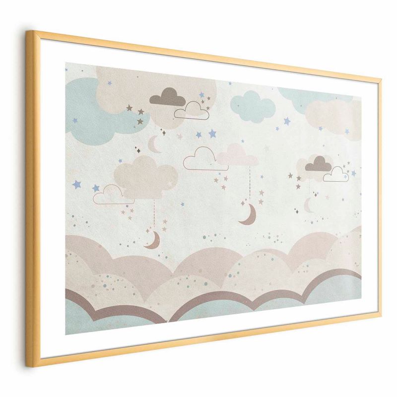 Plakat Artgeist Bajkowa noc 60x40 cm z ramą złotą 1 szt