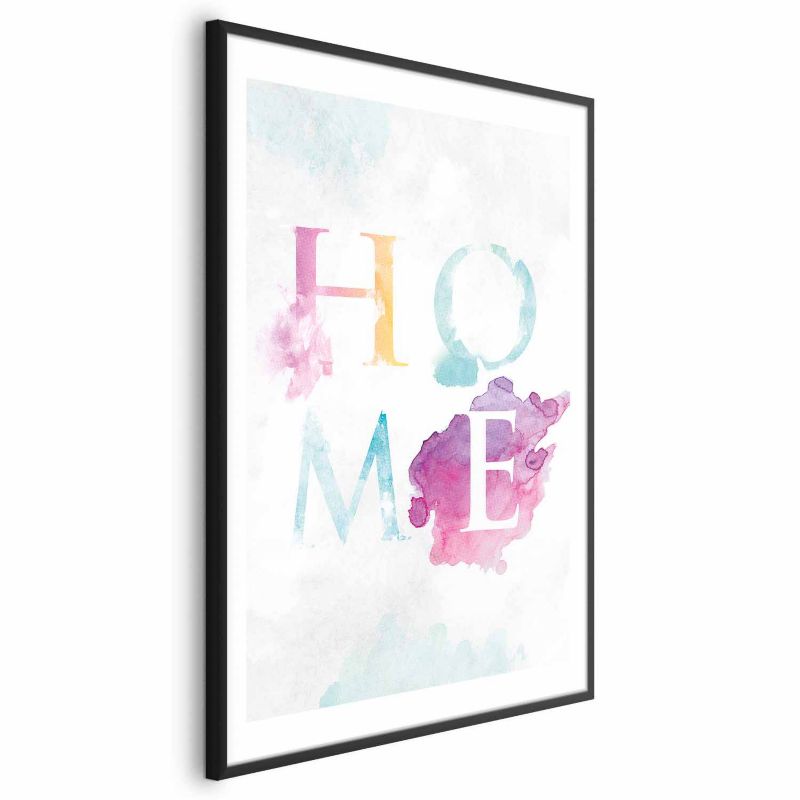 Plakat Artgeist Tęczowe home 60x90 cm z ramą czarną 1 szt