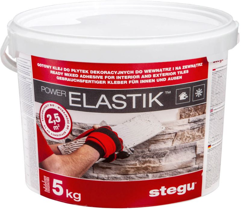 Klej do płytek dekoracyjnych Stegu Powerelastik 5 kg